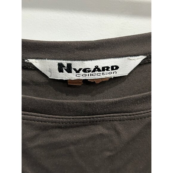 Nygard Collection Sleeveless Tank Top Dark Brown Nylon Spandex Sz - Picture 4 of 7